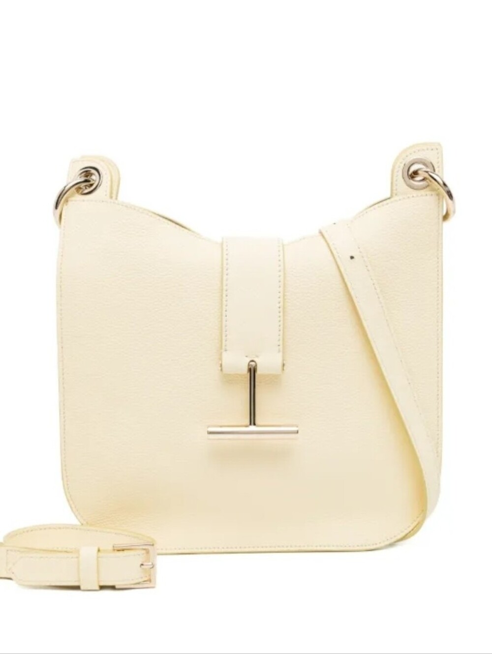 Tom Ford Cream GRAIN LEATHER TARA SMALL CROSSBODY L1764